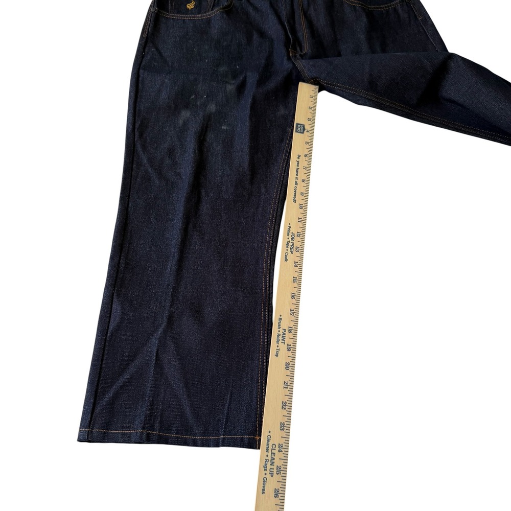 Rocawear Vintage Y2K Baggy Wide Leg Jeans Indigo Blue Embroidered Mens 38x32 - Picture 5 of 10